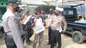 Polsek Parung Gelar Ops Yustisi, Jaring Para Pelanggar Protokol Kesehatan