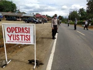 110 Orang Terjaring Operasi Yustisi Prokes Polres Tapsel dengan Tidak Bawa Masker
