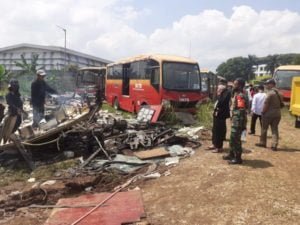 Camat Dramaga Sidak Tempat Mutilasi Bangkai Bus Transjakarta