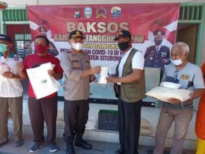 Kunjungi KTS Panji Permai, Kapolres Situbondo Beri Bantuan Sembako dan Obat Lianhua