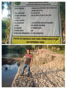 Masyarakat Mempertanyakan Kualitas Pembangunan Bronjong di Desa Manggis