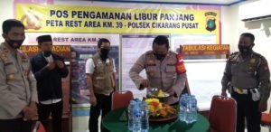 Kapolsek Cikarang Pusat Resmikan Pos Pengamanan Permanen di Rest Area KM 39 Tol Jakarta-Cikampek