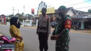 Polsek Sribhawono Lampung Timur Mengadakan Razia Yustisi