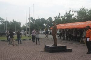 Wali Kota Pekanbaru Pimpin Apel Gelar Pasukan dalam Rangka Siaga Bencana Tahun 2020