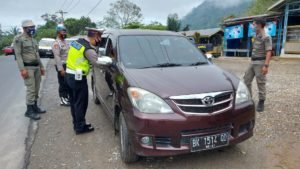 Dibawah Pimpinan Polres Tapsel Operasi Yustisi Diwakil IPDA Siryanto Kecamatan Angkola Barat