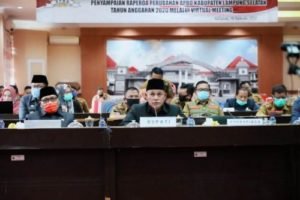 Melalui Video Conference, Nanang Ermanto Menyampaikan Raperda Perubahan APBD Kabupaten Lampung Selatan Tahun Anggaran TA 2020