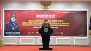 Sosialisasi Kepala Lapas Way Kanan, Aplikasi Survey 3A Oleh Balitbanghukum dan Ham Ri