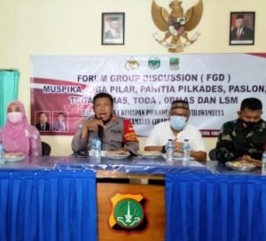 Jelang Pilkades Wibawamulya Unsur Muspika Gelar Forum Grup Discussion