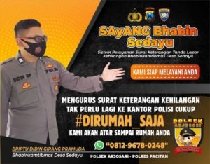 Bhabinkamtibmas Polres Pacitan Polda Jatim Berinovasi Memberikan Pelayanan Online Bagi Warga yang Kehilangan Surat Berharga