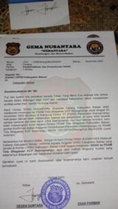 Kembali Ormas Gema Nusantara (Gemantara) Layangkan Surat Ke DPRD Kab. Bekasi Segera Sidak KCP PDAM Bojomangu