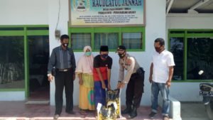 Yayasan Panti Asuhan Raudatul Jannah Mendapatkan Bantuan dari Wakapolsek Pademawu Pamekasan