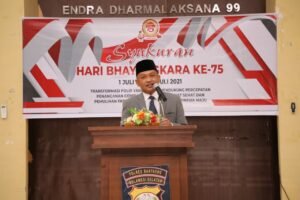 Hadiri Upacara dan Syukuran HUT Bhayangkara ke-75, Bupati Bantaeng Ucapkan Selamat