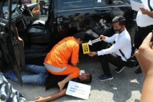 Tim Penyidik Polres Kampar dan Polsek Tapung Lakukan Rekonstruksi Kasus Pembunuhan