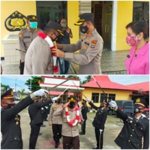 Pedang Pora Iringi Perpisahan Mantan Kapolres Kaimana AKBP Iwan P Manurung