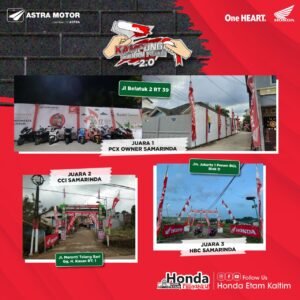 Meriahkan HUT RI ke-76, Komunitas Honda Samarinda Mendekorasi Kampung dengan Kreatif