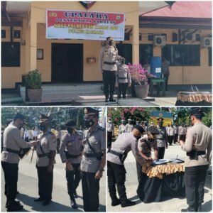 Kapolres Pimpin Upacara Penyerahan Jabatan Wakapolres dan Kabag Ops Polres Kaimana