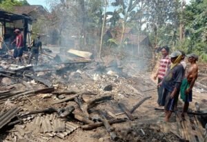 Si Jago Merah Melahap Rumah Milik Warga Tapen Bondowoso