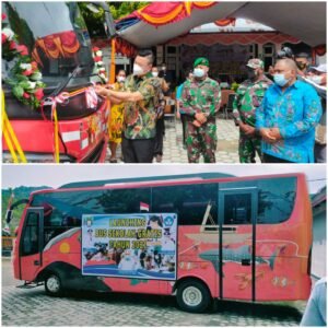 Pemkab Kaimana, Lauching 5 Unit Bus Sekolah Gratis Siap Layani 5 Trayek