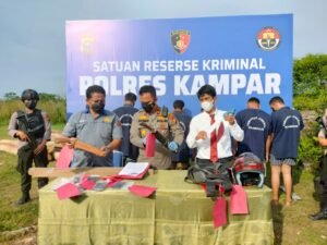 6 Tersangka Penganiayaan Terkait Sengketa Lahan Sawit di Tapung Hilir Diamankan Polres Kampar