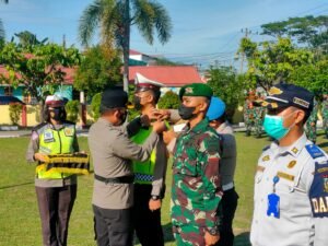 Polres Kampar Laksanakan Apel Gelar Pasukan Operasi Patuh Lancang Kuning 2021