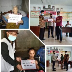 Peduli Lansia dan Disabilitas, Boniran Kepala Pekon Datangi Rumah Warga Serahkan BLT-DD