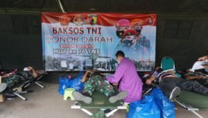 Sambut HUT TNI, Kodim 0822 Bondowoso Gelar Bakti Sosial Donor Darah