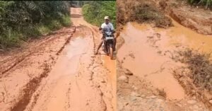 Masyarakat Keluhkan Jalan Penghubung Antar Desa Selinsingan dan Desa Simpang Tak Kunjung Diperbaiki