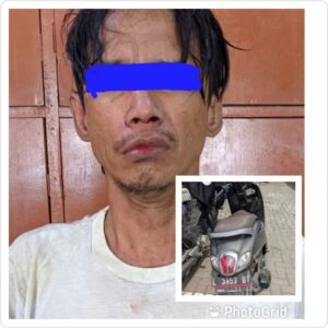 Apes..!! Maling Motor Ditendang Korban, Hingga Terjebur ke Sungai