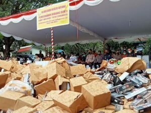 Tiga Juta Lebih Batang Rokok Bercukai Palsu Dimusnahkan di Bitung