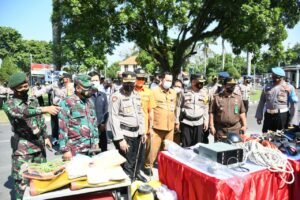 Dandim 0822 Hadiri Gelar Pasukan Penanggulangan Bencana Alam Kab. Bondowoso