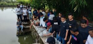 Dinas Perikanan Banyuwangi bersama Pemdes Kradenan Tebar 30 Ribu Ikan Tawes