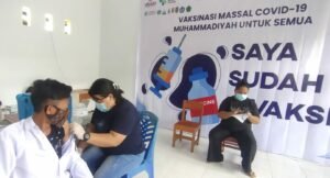 Dukung Program Pemerintah PDM Pimpinan Daerah Kota Bitung Gelar Vaksinasi Massal