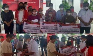 Salurkan Bansos, Walikota Bitung Ir. Maurits Mantiri Ingatkan Hal Ini