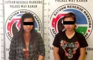 Asik Nikmati Sabu Dalam Mobil, Dua Orang Wanita Diamankan Polres Way Kanan