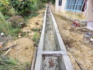 Proyek Drainase Desa Silam Kampar, Diduga Tidak Sesuai Bastek