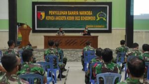 Cegah Bahaya Narkoba di Lingkungan Prajurit, Kodim 0822 Bondowoso Gelar Sosialisasi P4GN