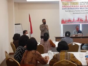 Hadiri Acara Temu Toko Lintas Agama Kapolres Bitung Sampaikan Materi Kamtibmas