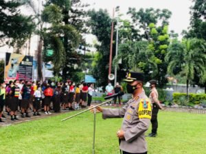 Kapolres Bitung Beri Motivasi Saat Acara Pelantikan Dikcaprasa V Saka Bhayangkara