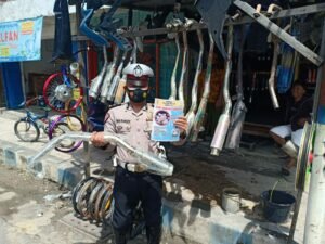 Sat Lantas Polres Sampang Beri Imbauan Kepada Pemilik Bengkel dan Toko Onderdil, Begini Alasannya
