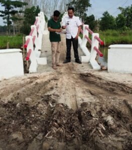 Pemdes Tanjung Mas Mulya Bangun Jembatan Senilai 260 Juta