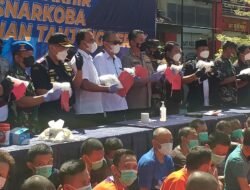 Polres Tanjung Perak Surabaya Musnahkan Barang Bukti 6,5 Kilo Sabu dan 1.660 Butir Pil Ektasi