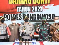 Operasi Lilin Semeru 2021, Polres Bondowoso Musnahkan Barang Bukti