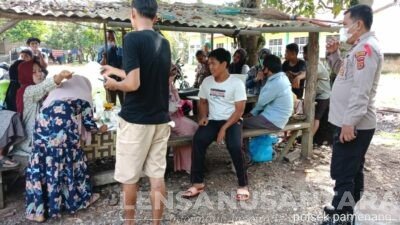 Kapolsek Pamenang Monitoring dan Optimalkan Capaian Vaksinasi Door to Door di Desa Jelatang