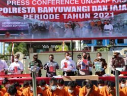 Polresta Banyuwangi Gelar Press Conference Kamtibmas Akhir Tahun 2021