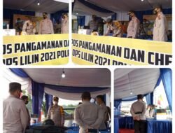 Kapolres Merangin Lakukan Pengecekan Pos Pengamanan II Operasi Lilin Tahun 2021 di Tabir