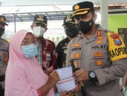 Bersama Kapolri Via Zoom Meeting, Polres Probolinggo Gelar Vaksinasi Serentak