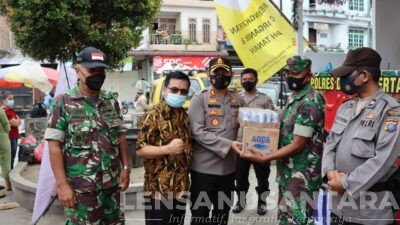 Kapolres Dairi Bersama Forkopimda Dairi Cek Pos Pengamanan dan Pelayanan Sambil Bawa Bingkisan Tahun Baru 2022