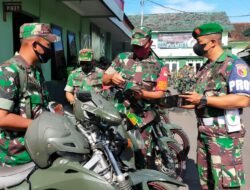 Tingkatkan Disiplin Lalu Lintas, Kodim 0822 Bondowoso Gelar Pemeriksaan Kendaraan