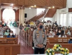 Kapolres Minsel ‘Minggu Keliling’, Ajak Warga Gereja Sukseskan Program Vaksinasi Nasional