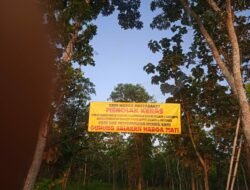 Heboh..!! Warga Pasang Banner Penolakan Perluasan Tambang Emas di Gunung Salakan Banyuwangi